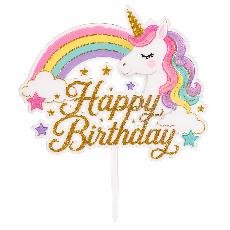 Unicorn with rainbow