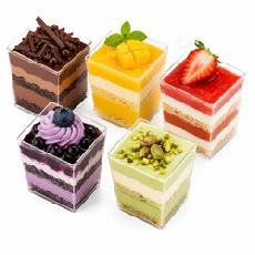 Mini Derssert Sqaure Glass 