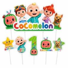 Cocomelon theme Foil Balloon set 5in1