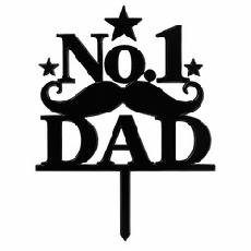 No.1 Dad acrylic toppers 