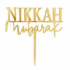 nikah mubarak acrylic toppers 